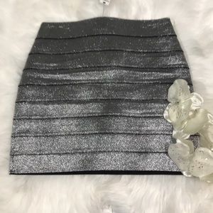 EXPRESS SILVER STRETCHY SKIRT